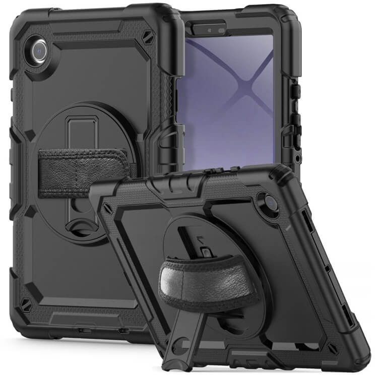 Калъф с Дръжка за Samsung Tab A11 Plus/ A9 Plus 11", Tech-Protect Solid360 Case, Черен