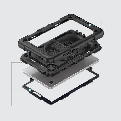 Калъф с Дръжка за Samsung Tab A11 Plus/ A9 Plus 11", Tech-Protect Solid360 Case, Черен (4)