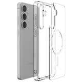 Magsafe Калъф за Samsung S25 FE, Spigen Ultra Hybrid Case, Бял (5)