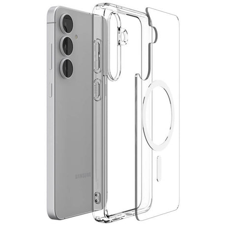 Magsafe Калъф за Samsung S25 FE, Spigen Ultra Hybrid Case, Бял (5)