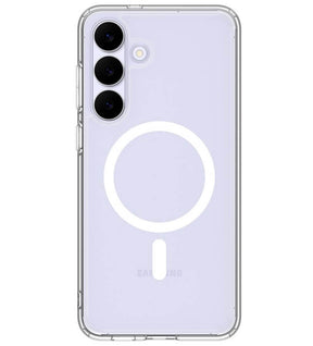 Magsafe Калъф за Samsung S25 FE, Spigen Ultra Hybrid Case, Бял