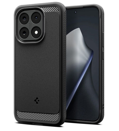 Противоударен Калъф за Xiaomi 15T, Spigen Rugged Armor Case, Черен