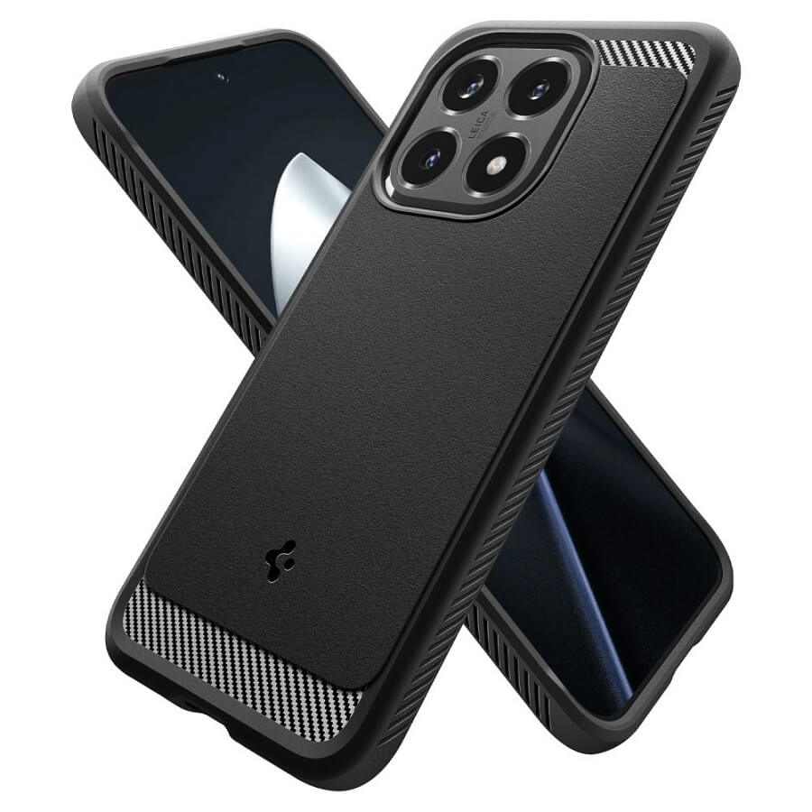 Противоударен Калъф за Xiaomi 15T, Spigen Rugged Armor Case, Черен (9)
