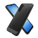 Противоударен Силиконов Калъф за Samsung A17, Spigen Rugged Armor Case, Черен (11)