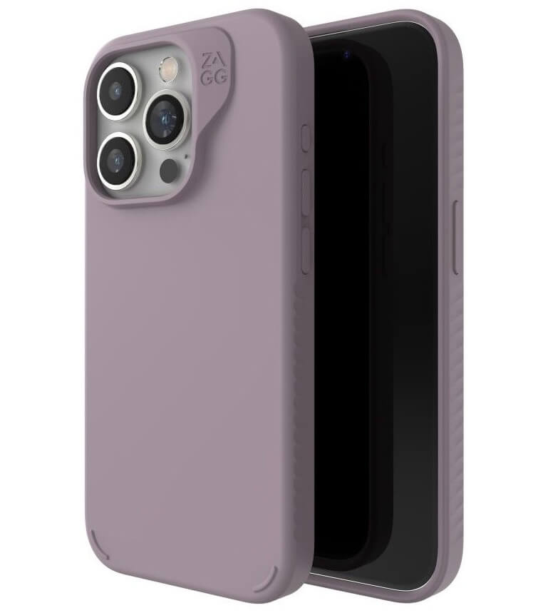 Magsafe Калъф за iPhone 15 Pro Max, ZAGG Manhatan Snap Ultra Slim Case, Сиво/Лилав
