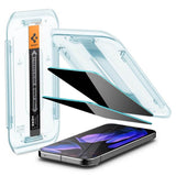 Затъмняващ Протектор за Google Pixel 10 Pro XL/ 9 Pro XL Spigen Privacy Glass tR EZ Fit 2бр., Черен (2)