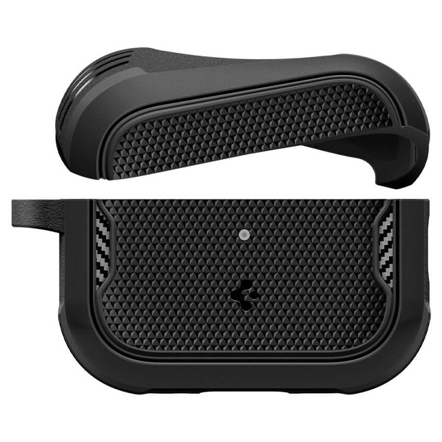 Противоударен Калъф за Apple Airpods Pro 3, Spigen Core Armor Case, Черен (4)