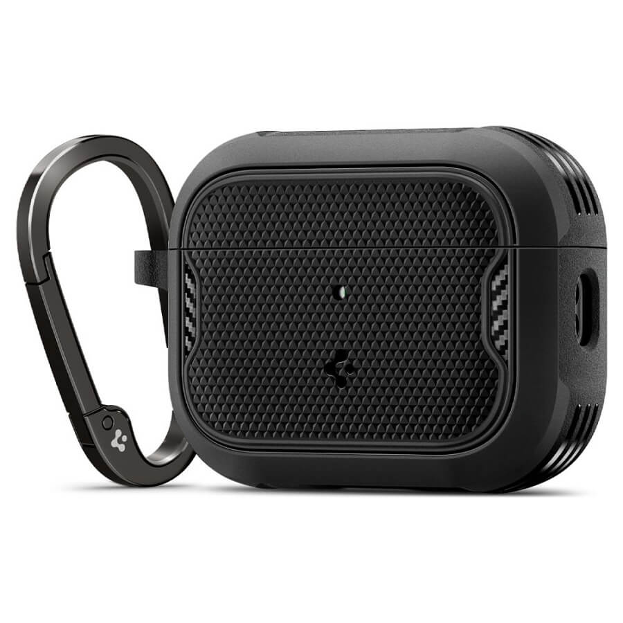 Противоударен Калъф за Apple Airpods Pro 3, Spigen Core Armor Case, Черен