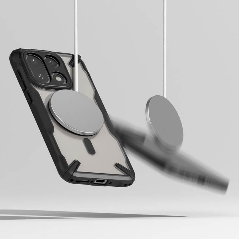 Magsafe Калъф за OnePlus 15, Ringke Fusion X Magnetic, Черен (6)
