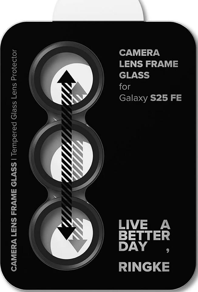 Протектор за Камерата на Samsung S25 FE, Ringke Cam Lens Frame Glass 2бр., Черен (3)
