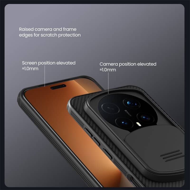 Калъф с Плъзгач за Камера за Honor Magic 8 Pro, Nillkin CamShield Pro Case, Черен (10)