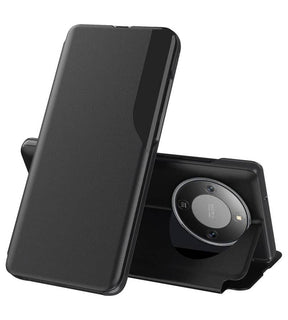 Активен Калъф за Honor Magic 8 Lite, View Window Leather Case, Черен