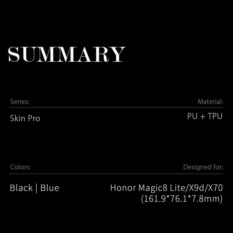 Кожен Калъф за Honor Magic 8 Lite, Dux Ducis Skin Pro Book Case, Черен (10)