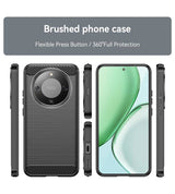 Противоударен Калъф за Honor Magic 8 Lite, Premium Carbon Case, Черен (3)