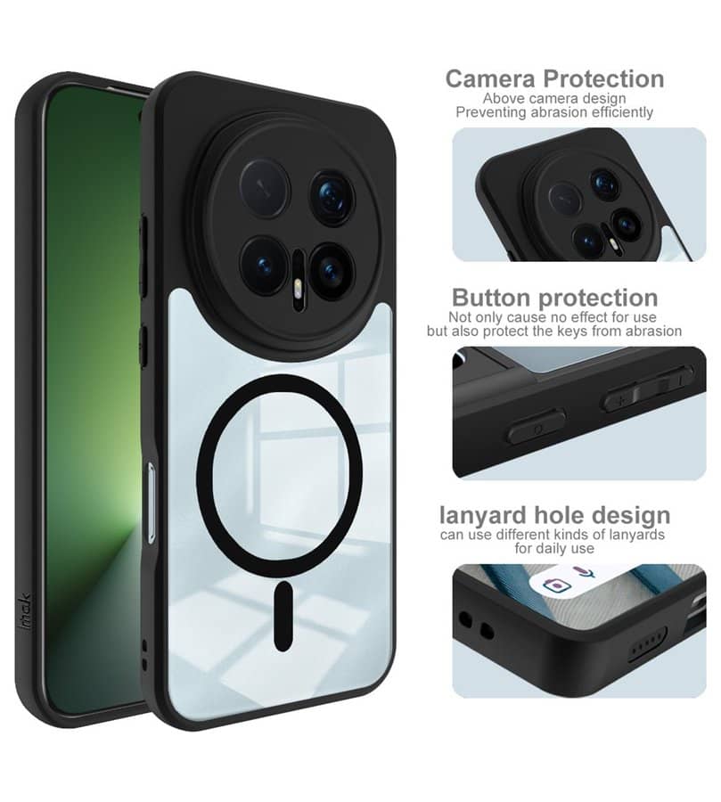 Magsafe Калъф за Honor Magic 8 Pro, Imak UX-9A Case, Черен (5)