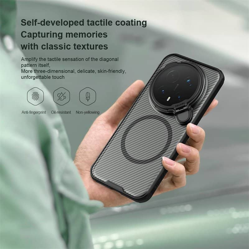 Magsafe Калъф за Honor Magic 8 Pro, Nillkin CamShield Prop Mag Case, Черен (5)