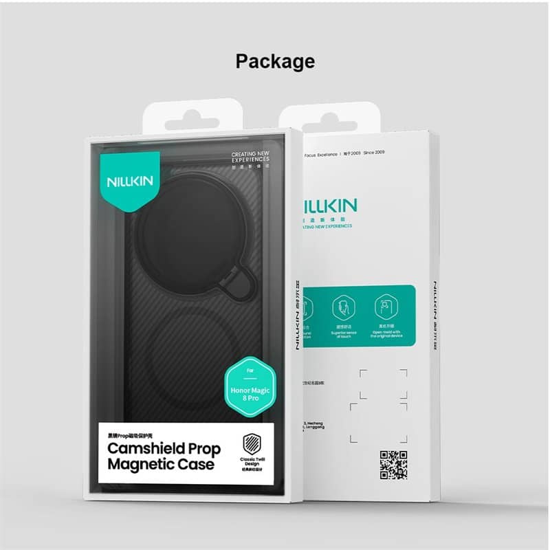 Magsafe Калъф за Honor Magic 8 Pro, Nillkin CamShield Prop Mag Case, Черен (9)