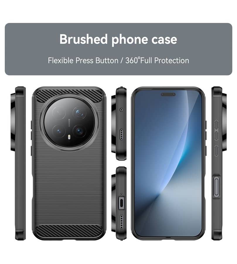 Противоударен Калъф за Honor Magic 8 Pro, Premium Carbon Case, Черен (3)