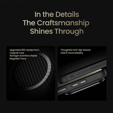 Magsafe Калъф за Samsung S26 Ultra, Nillkin CamShield CarboProp Mag Case, Черен (9)