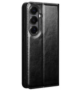 Кожен Калъф за Samsung S26, Qialino Book Case, Черен (4)