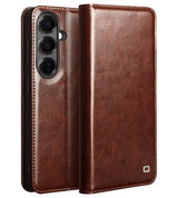 Кожен Калъф за Samsung S26, Qialino Book Case, Кафяв