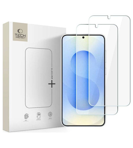 Стъклен Протектор за Samsung S26, Tech-Protect Fit+ Glass 2бр., Прозрачен