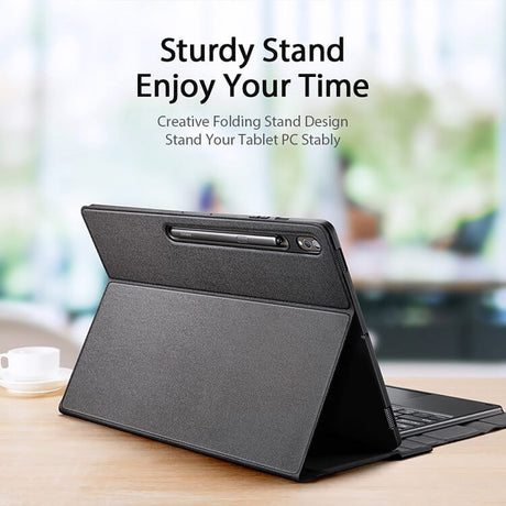 Калъф с Клавиатура за Samsung Tab S11 Ultra 14.6", Dux Ducis Keyboard+Touch Leather Case, Черен (4)