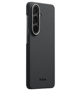 Magsafe Калъф за Samsung S26, Pitaka Edge Case Black/Grey, Черен (2)