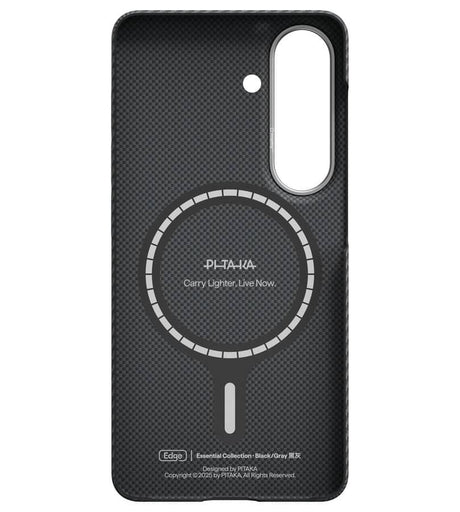 Magsafe Калъф за Samsung S26, Pitaka Edge Case Black/Grey, Черен (3)