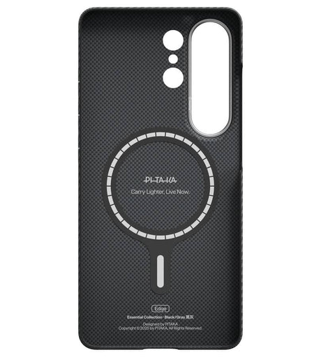 Magsafe Калъф за Samsung S26 Ultra, Pitaka Edge Case Black/Grey, Черен (3)
