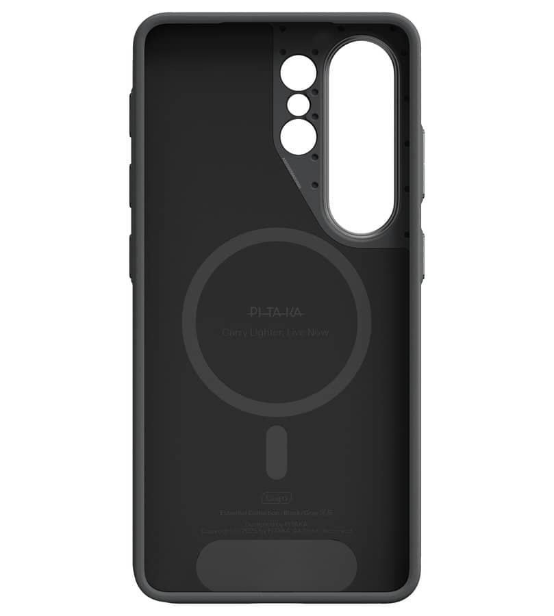 Magsafe Калъф за Samsung S26 Ultra, Pitaka Cairn Black/Grey Case, Черен (3)