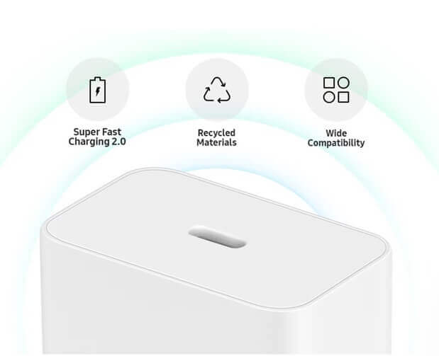Оригинално Зарядно Samsung 45W 220v Super Fast Charger и USB-C Кабел 1.8m EP-T4511XWE, Бял (5)