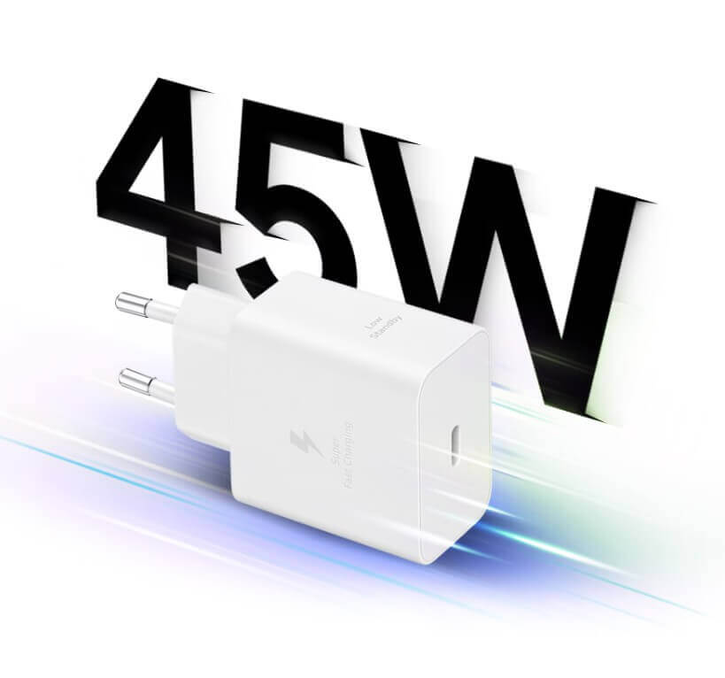Оригинално Зарядно Samsung 45W 220v Super Fast Charger и USB-C Кабел 1.8m EP-T4511XWE, Бял (7)