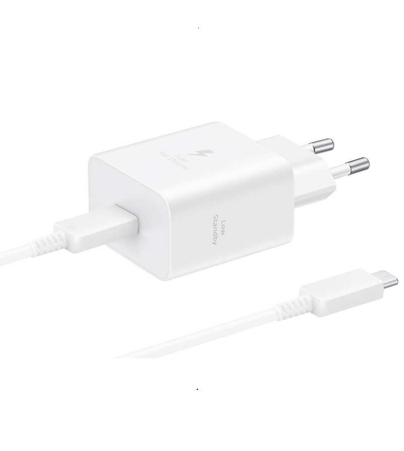 Оригинално Зарядно Samsung 45W 220v Super Fast Charger и USB-C Кабел 1.8m EP-T4511XWE, Бял (2)