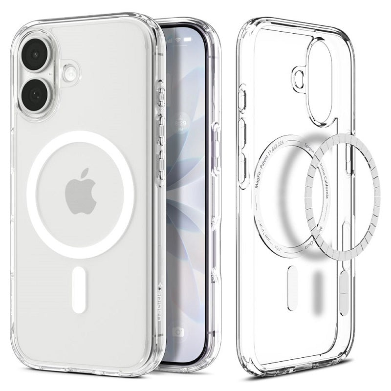Magsafe Калъф за iPhone 17, Spigen Ultra Hybrid Case, Бял (3)