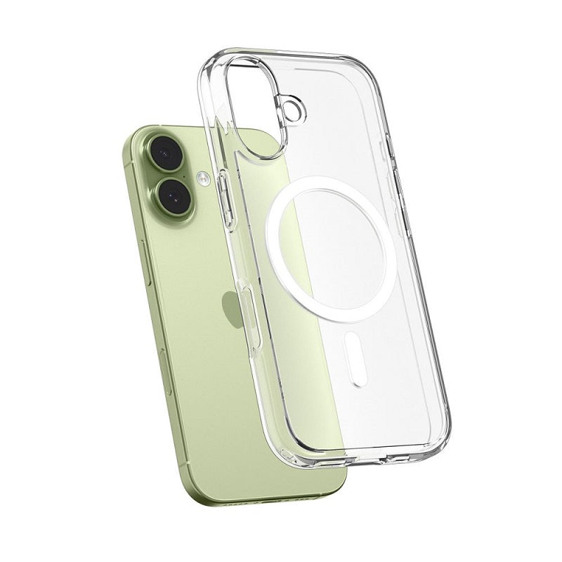 Magsafe Калъф за iPhone 17, Spigen Ultra Hybrid Case, Бял (5)
