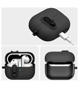 Силиконов Калъф за Samsung Galaxy Buds 3 Pro/ 3 FE/ 3, Tech-Protect Slim Hook Case, Черен (3)