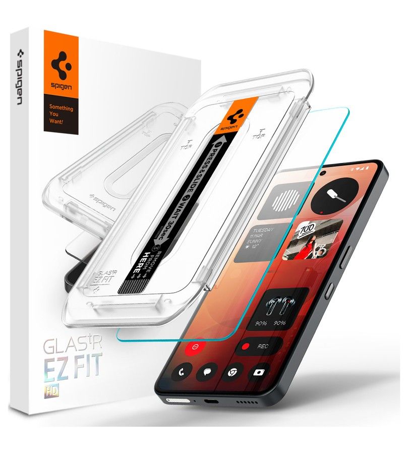 Стъклен Протектор за Nothing Phone 3A Pro/ 3A, Spigen EZ Fit Glass tR, Прозрачен