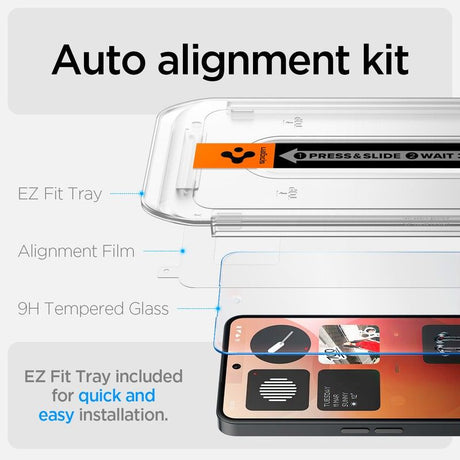 Стъклен Протектор за Nothing Phone 3A Pro/ 3A, Spigen EZ Fit Glass tR, Прозрачен (3)