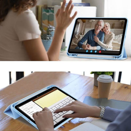 Защитен Калъф за Калъф за  iPad 11th 2025 A16/ 10th 2022, Tech-Protect Trifold Slim Pen Case, Син (4)