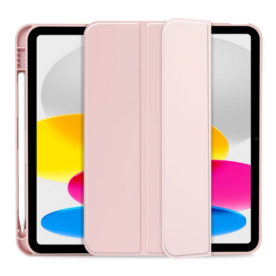 Защитен Калъф за Калъф за iPad 11th 2025 A16/ 10th 2022, Tech-Protect Trifold Slim Pen Case, Розов (2)