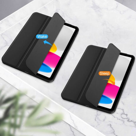 Защитен Калъф за Калъф за iPad 11th 2025 A16/ 10th 2022, Tech-Protect Trifold Slim Pen Case, Черен (3)