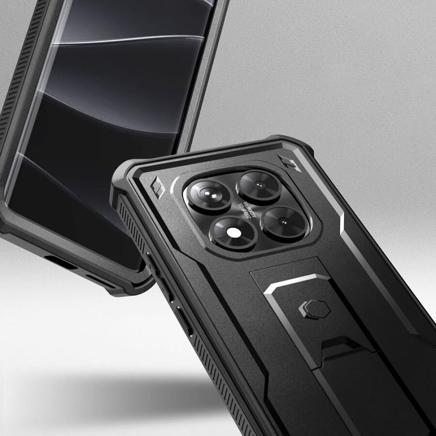 Противоударен Калъф за Xiaomi Redmi Note 14 Pro 5G, Tech-Protect Kevlar Pro Case, Черен (2)