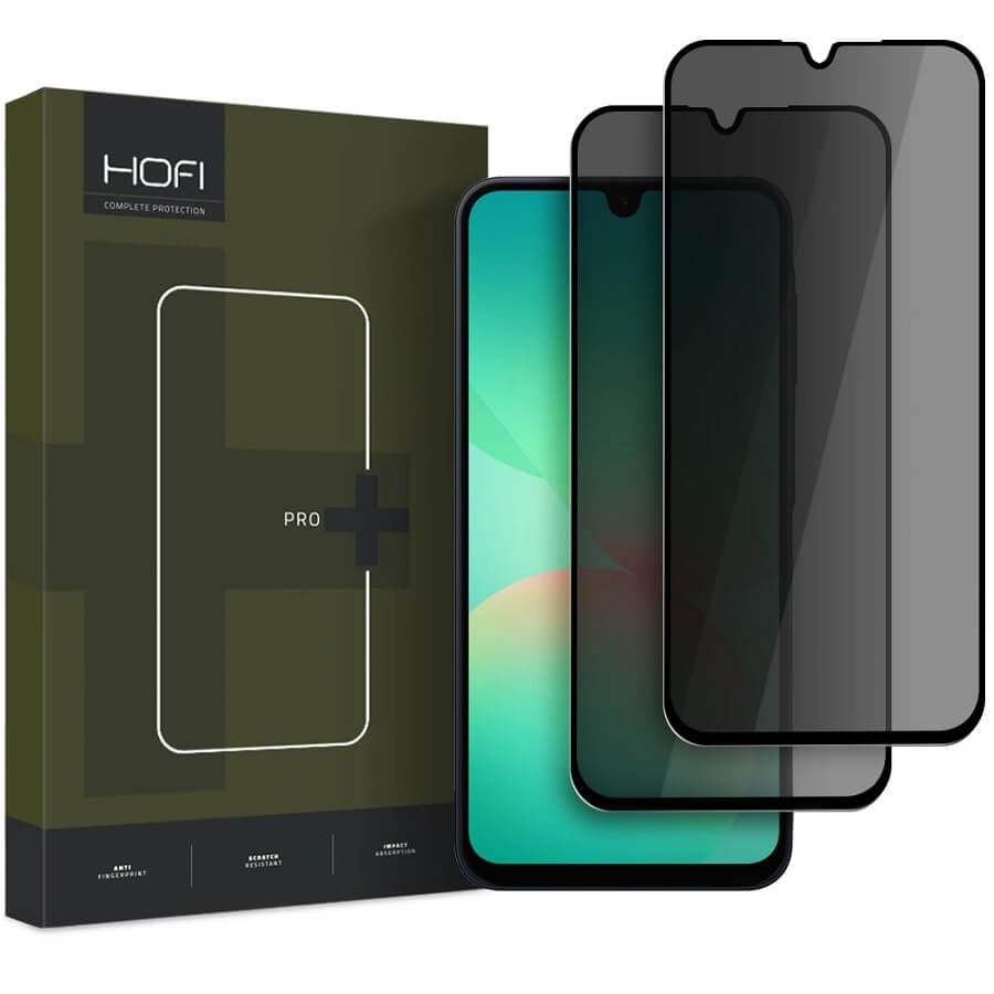 Затъмняващ Протектор за Samsung A26, Hofi Privacy Anti-Spy Glass 2бр., Черен