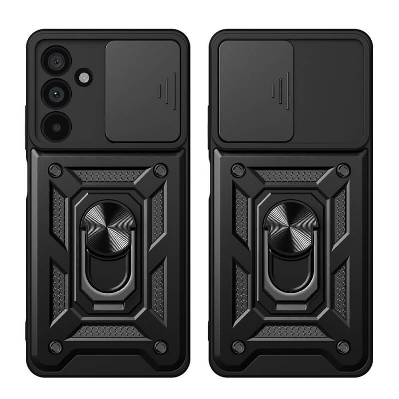 Калъф с Предпазител за Камера и Стойка за Samsung A36, Tech-Protect CamShield Pro Case, Черен (2)