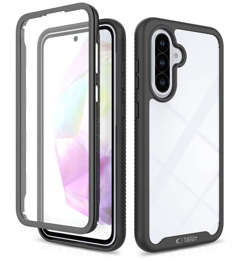 Цялостен Калъф за Samsung A56, Tech-Protect Defense 360 Case, Черен