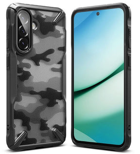 Противоударен Хибриден Калъф за Samsung A56, Ringke Fusion X Camouflage Case, Черен
