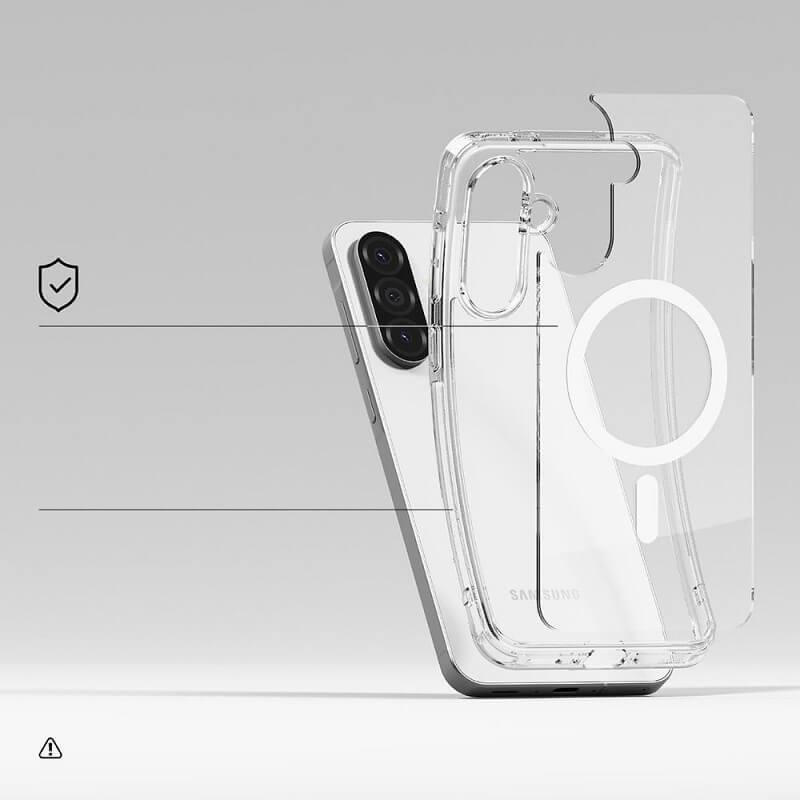 Magsafe Калъф за Samsung A36, Ringke Fusion Magnetic Case, Прозрачен (6)