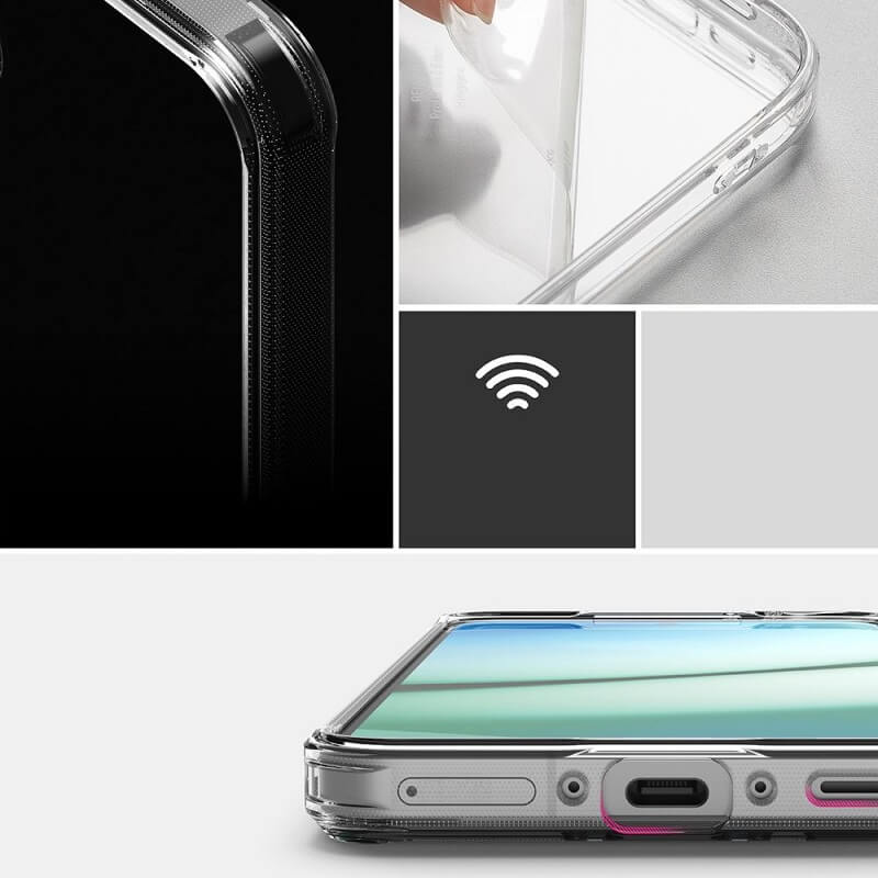 Противоударен Хибриден Калъф за Samsung A56, Ringke Fusion Case, Прозрачен (6)