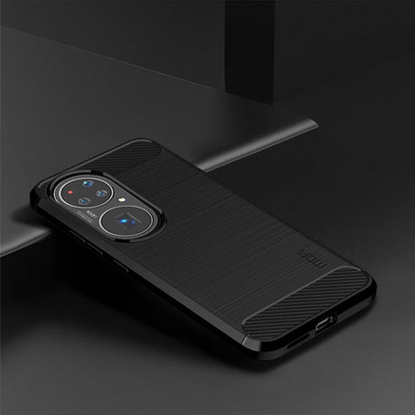 Противоударен Калъф за Huawei P50 Pro, Premium Carbon Case, Черен (3)